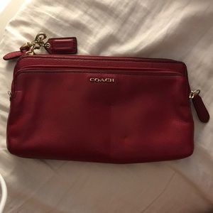 Red Coach Wristlet
